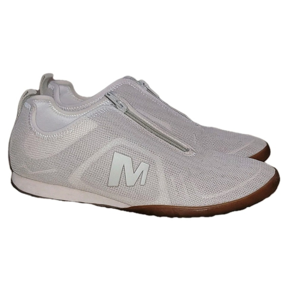 Merrell Civet‎ Zip Womens Size 10 Tan Beige Mesh Sneaker Walking Comfort Shoes